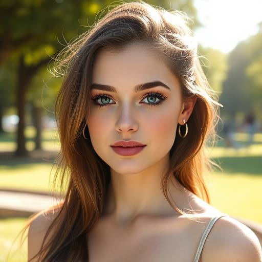 Portrait of a young woman in a park, taken by Alina Petrova